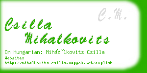 csilla mihalkovits business card